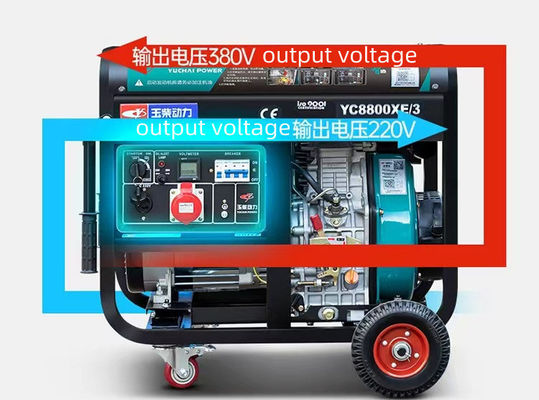 Land 5/6/8/10kw Household Silent Diesel Generator Set with AC Three Phase Output