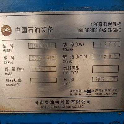 AC Three Phase Output Type 200kW H16V190 Chidong Jichai Jinan Gas Generator for Solutions