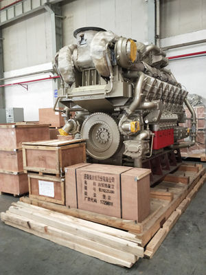 Jichai 1000kw Gas Generator 1200GF-T Engine Model H16V190zdt at The Piston Pin 16V190