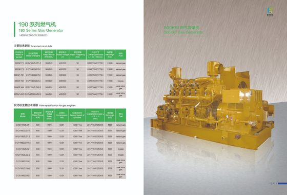 Chinese 190 Series 500GF-T1 Gas Generator with Gas Source and AC Three Phase Output