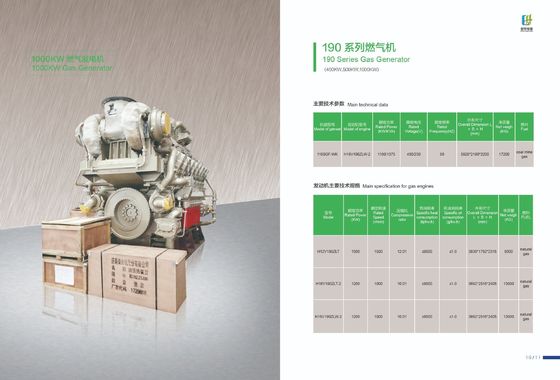 190 Series 500GF-Nk Gas Generator Customization Option for AC Three Phase Output