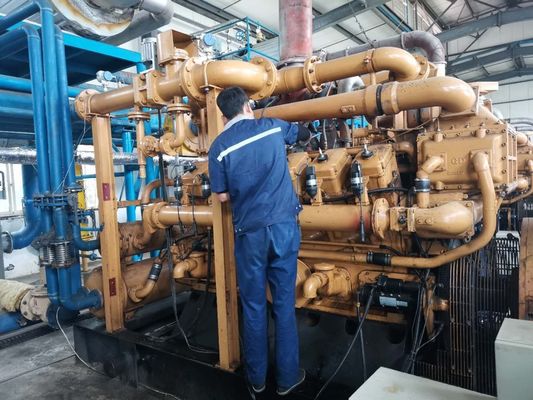 1MW Gas Generator Sets with V Style Cylinder Arrangement and AC Three Phase Output Type