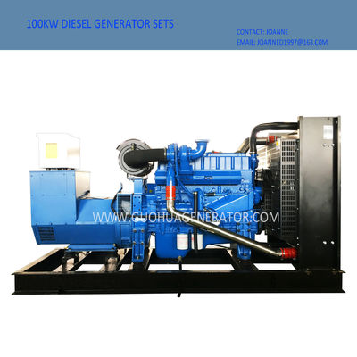 100kw Diesel Generator Sets Brushless Water-Cooled Genset with Base Fuel Tank Y100